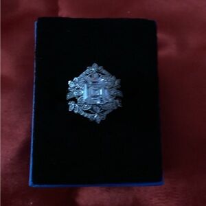 JTV Silver and Simulated Diamond Ring